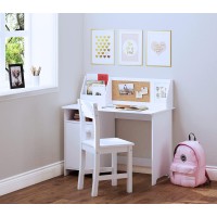 Utex Kids Study Desk With Chair, Wooden Children School Study Table With Hutch And Chair For 3-8 Years Old, Student'S Study Computer Workstation & Writing Table For Home School Use