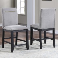 Yves Counter Chair - Grey (set of 2)