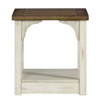 End Table OakAntique White