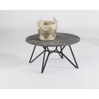 Cocktail Table Gray PaladinaBlack Metal