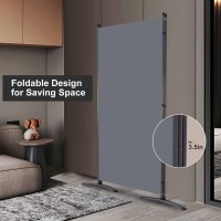 Yasrkml 3 Panel Room Divider Partition Room Dividers, Folding Privacy Screen For Office, Room Separators Divider Freestanding Indoor Changing Roond Divider Screen Fabric Panel For Study Bedroom Grey