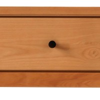 Mid Century Modern Wooden 1 Drawer Nightstand with Shelf, Light Oak Brown
