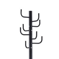 Benjara 6975 Inches 8 Prong Hook Coat Rack With Tubular Frame, Black