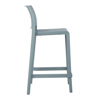Lagoon, Sensilla Counter Stool 7211 C. Polypropylene Injected Stool With High Quality Fiberglass, Uv Protection, Resistant To Humidity And Salt Climate. (Fog Blue)