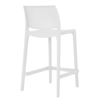 Lagoon, Sensilla Counter Stool 7211 C. Polypropylene Injected Stool With High Quality Fiberglass, Uv Protection, Resistant To Humidity And Salt Climate. (White)