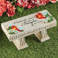 Collections Etc Cardinals Appear When Angels Are Near Solar Memorial Bench