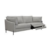 80 Inch Fabric Upholstered Power Reclining Sofa, Gray