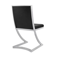Benjara Leatherette Dining Chair With Cantilever Base, Set Of 2, Black
