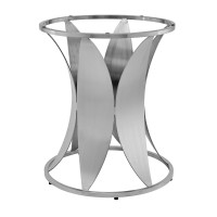 48 Inch Round Glass Top Dining Table with Pedestal Base, Silver