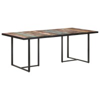 vidaXL Dining Table Kitchen Dining Room Wooden Dinner Dinette Living Room Home Decor Interior Furniture Table Solid Reclaimed Wood 78.7