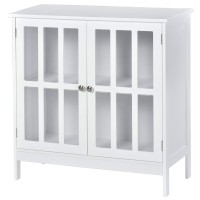 Kleankin Sideboard Buffet, Storage Cabinet With 2 Doors, Credenza For Multifunction In Kitchen, Console, Living Room, White