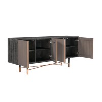 79 Inch Wooden Sideboard with 4 Cabinets, Gray