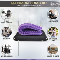 Purple Seat Cushion For Office Chair, Car, Desk, Wheelchair - Ultimate Purple Gel For Butt For Long Sitting For Tailbone Pain Relief And Sciatica