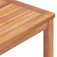 Vidaxl Solid Teak Wood Patio Dining Table - Outdoor Rectangle Table With Water-Based Finish, Weather Resistant, Fine Sanded, 63