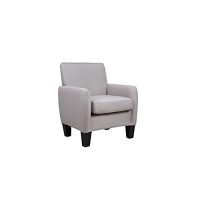 Lilola Home Alyssa Dark gray Linen Accent Armchair Blue