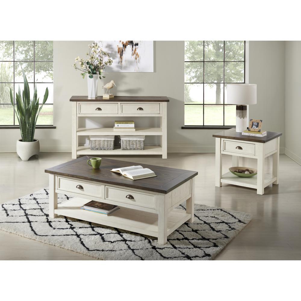 Martin Svensson Home Monterey Coffee Table Cream White and Brown