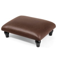 Yoyeteco Small Foot Stool Ottoman With Stable Wood Legs Upholstered Footstool Padded Foot Rest Step Stool For High Beds Seat Chair Couch Sofa Patio Bedroom Living Room Office (5.9