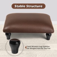 Yoyeteco Small Foot Stool Ottoman With Stable Wood Legs Upholstered Footstool Padded Foot Rest Step Stool For High Beds Seat Chair Couch Sofa Patio Bedroom Living Room Office (5.9