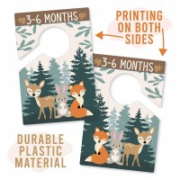 Hadley Designs 6 Hanger Dividers Baby Closet Size Dividers - Woodland Baby Closet Dividers, Organizer For Nursery Organization, Newborn Essentials, Nursery Closet Dividers Girl Or Boy