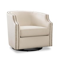 Aerin Linen Swivel Barrel Chair