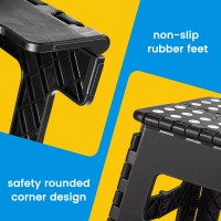 Acstep Folding Step Stool 9 Tall Kids Step Stool Holds Up To 300 Lb Plastic Foldable Step Stools For Kids Nonslip Surface Wit