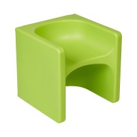 Ecr4Kids Tri-Me 3-In-1 Cube Chair, Kids Furniture, Lime Green