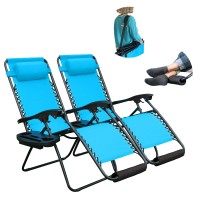 Yomifun Zero Gravity Chairs Set Of Two Lawn Chair Folding Recliner Lounge Chair Everything Included With Padded Head Pillow