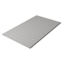 Treaton, 0.75-Inch Heavy Duty Mattress Support Wooden Bunkie Board/Bed Cover, Full, Grey, Horizontal Slat