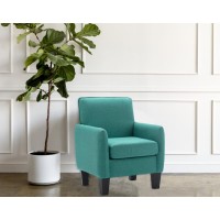 Alyssa Green Linen Accent Armchair