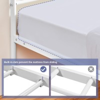 Yaheetech Metal Bed Frame Platform With Headboard And Footboard Mattress Foundation No Box Spring Needed Under Bed Storage Strong Slat Support Twin Size White