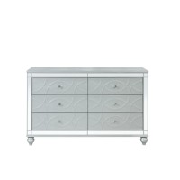 Gunnison 6drawer Dresser Silver Metallic