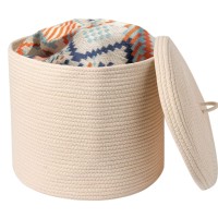 Tegance Blanket Basket With Lid, 16