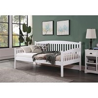 Acme Caryn Wooden Twin Mission Style Daybed With Slightly Curved Back In White