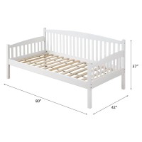 Acme Caryn Wooden Twin Mission Style Daybed With Slightly Curved Back In White