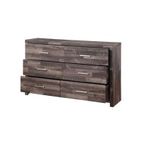 Acme Juniper Modern Composite Wood 6-Drawer Bedroom Dresser In Dark Cherry