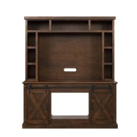 Acme Furniture Aksel Entertainment Center W/Fireplace In Walnut