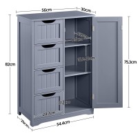 Costoffs Kitchen Bathroom Cabinet Modern Storage Unit Free Standing Sideboard Gray