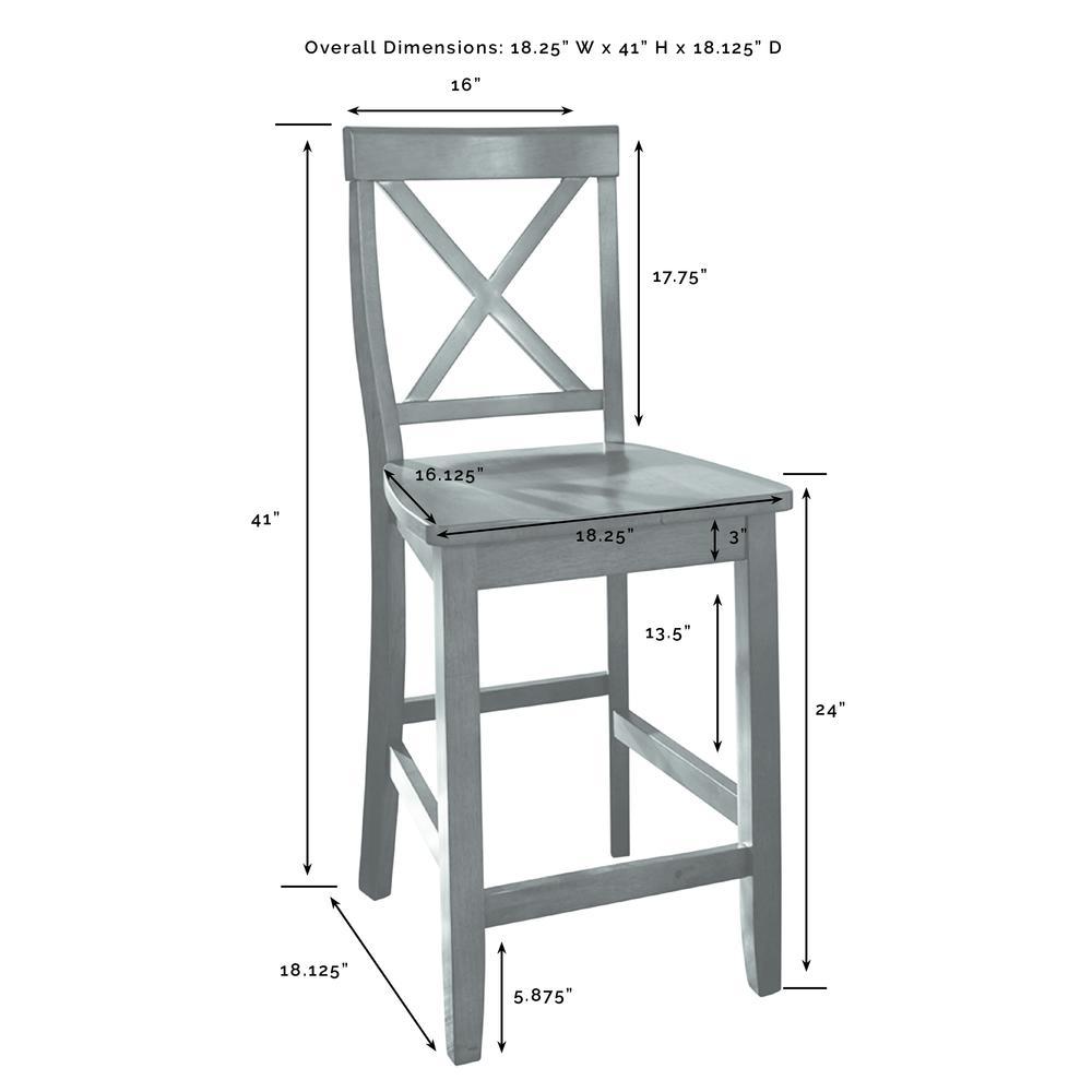 XBack 2Pc Counter Stool Set White 2 Stools