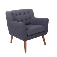 OS Home and Office Furniture Model MLL51M19 Navy Blue Mid Century Lounge Chair