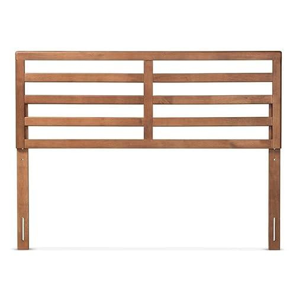 Baxton Studio Akemi Modern And Contemporary Ash Walnut Finished Wood Queen Size Headboard