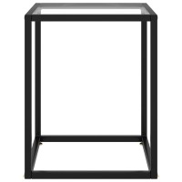 vidaXL Tea Table Black with Tempered Glass 157x157x197 2907