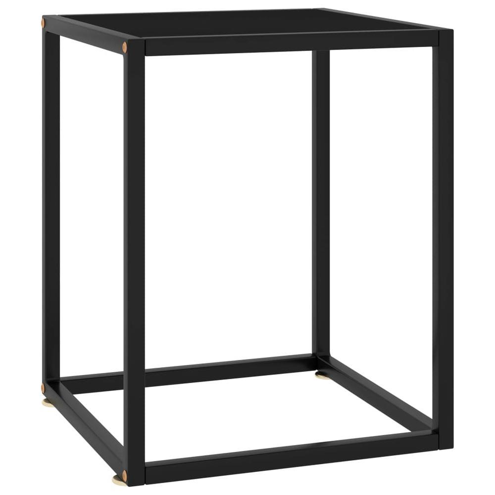 vidaXL Tea Table Black with Black Glass 157x157x197 2908