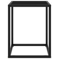 vidaXL Tea Table Black with Black Glass 157x157x197 2908