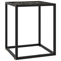 vidaXL Tea Table Black with Black Marble Glass 157x157x197 2910