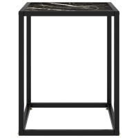 vidaXL Tea Table Black with Black Marble Glass 157x157x197 2910