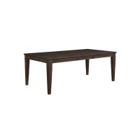 Benjara Rectangular Wooden Dining Table With 18 Inch Leaf Extension, Brown