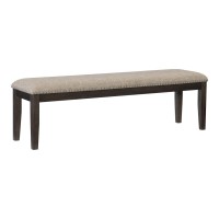 Rectangular Wooden Bench with Nail head Trim, Brown