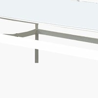 Benjara Bm237154 Rectangular Metal Patio Dining Table With Glass Top, White