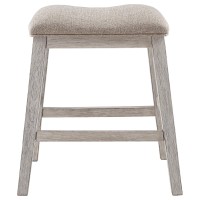 Fabric Upholstered Stool with Angled Legs, Set of 2, Beige