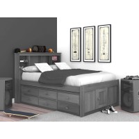 Os Home And Office 3221-K6-Kd Platform, Full, Charcoal Gray